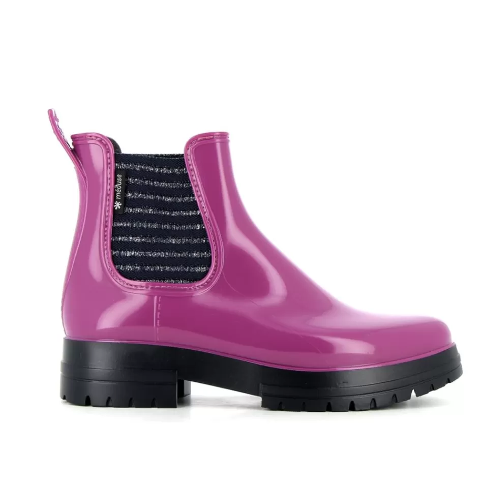 Best Méduse Bottines femme Jalchic Prune Bleu Nuit Meduse JalchicPruneBleuNuit