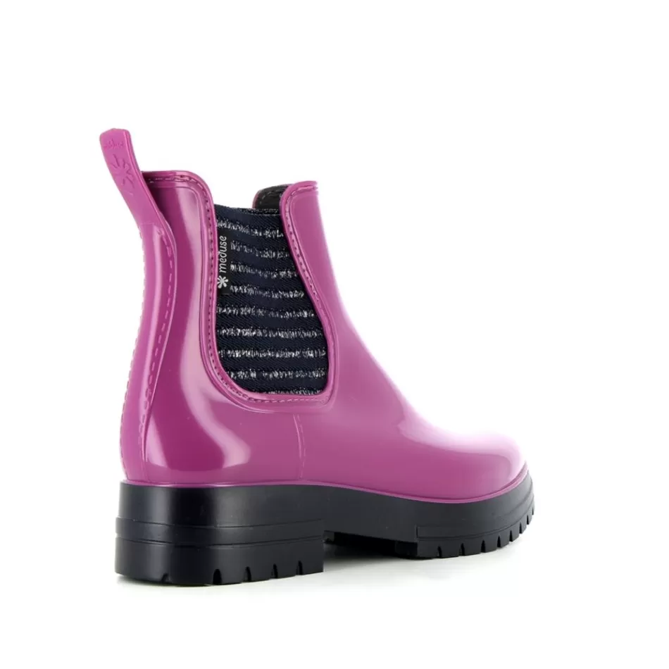 Best Méduse Bottines femme Jalchic Prune Bleu Nuit Meduse JalchicPruneBleuNuit