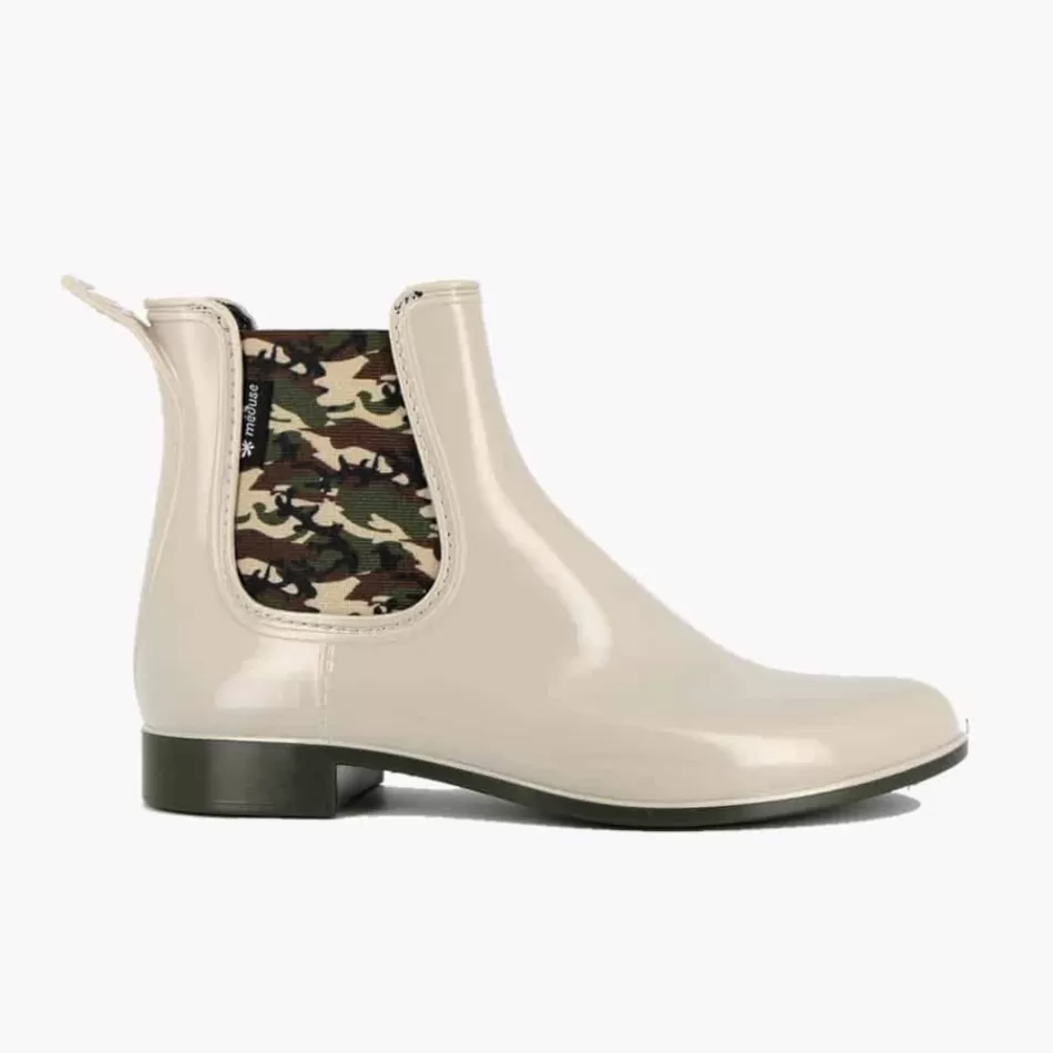 Cheap Méduse Bottines femme Japcam Sable/Kaki Meduse JapcamSable/Kaki