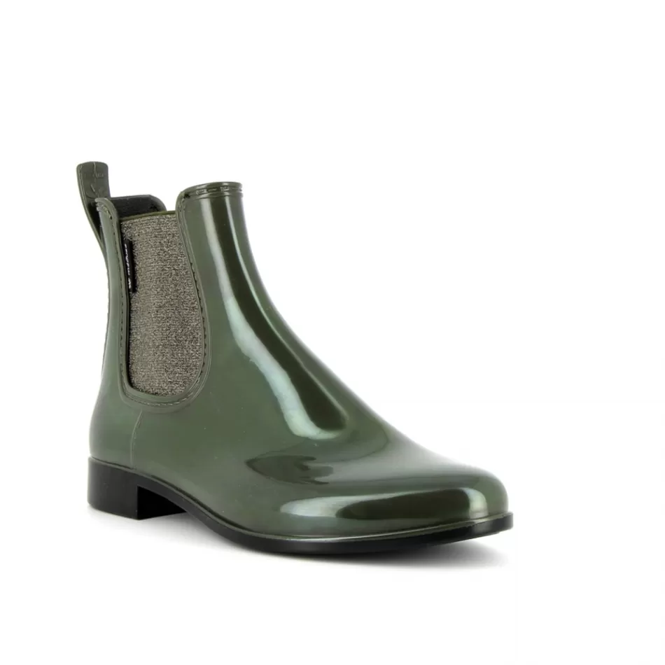 Discount Méduse Bottines femme Japtrans Vert/Noir Meduse JaptransVert/Noir