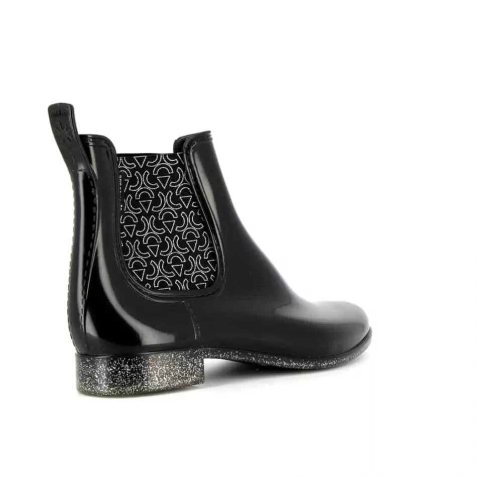 Best Méduse Bottines femme Japtri Noir/Argent Pailleté Meduse JaptriNoir/ArgentPailleté