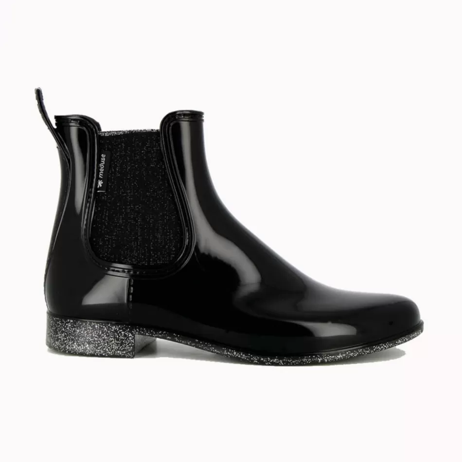 Best Méduse Bottines femme Japtril Noir/Argent Pailleté Meduse JaptrilNoir/ArgentPailleté
