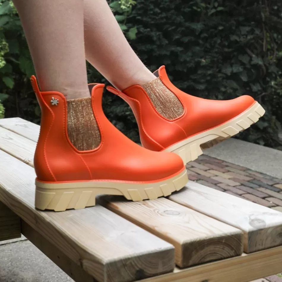 New Méduse Bottines femme Juloi Brique/Beige Meduse JuloiBrique/Beige