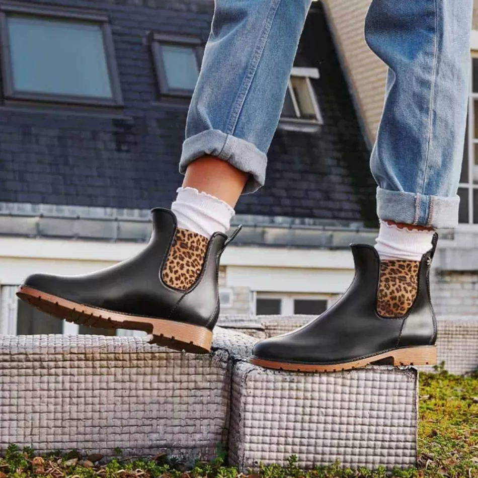 Best Sale Méduse Bottines femme Jumpardi Noir/Miel Meduse JumpardiNoir/Miel