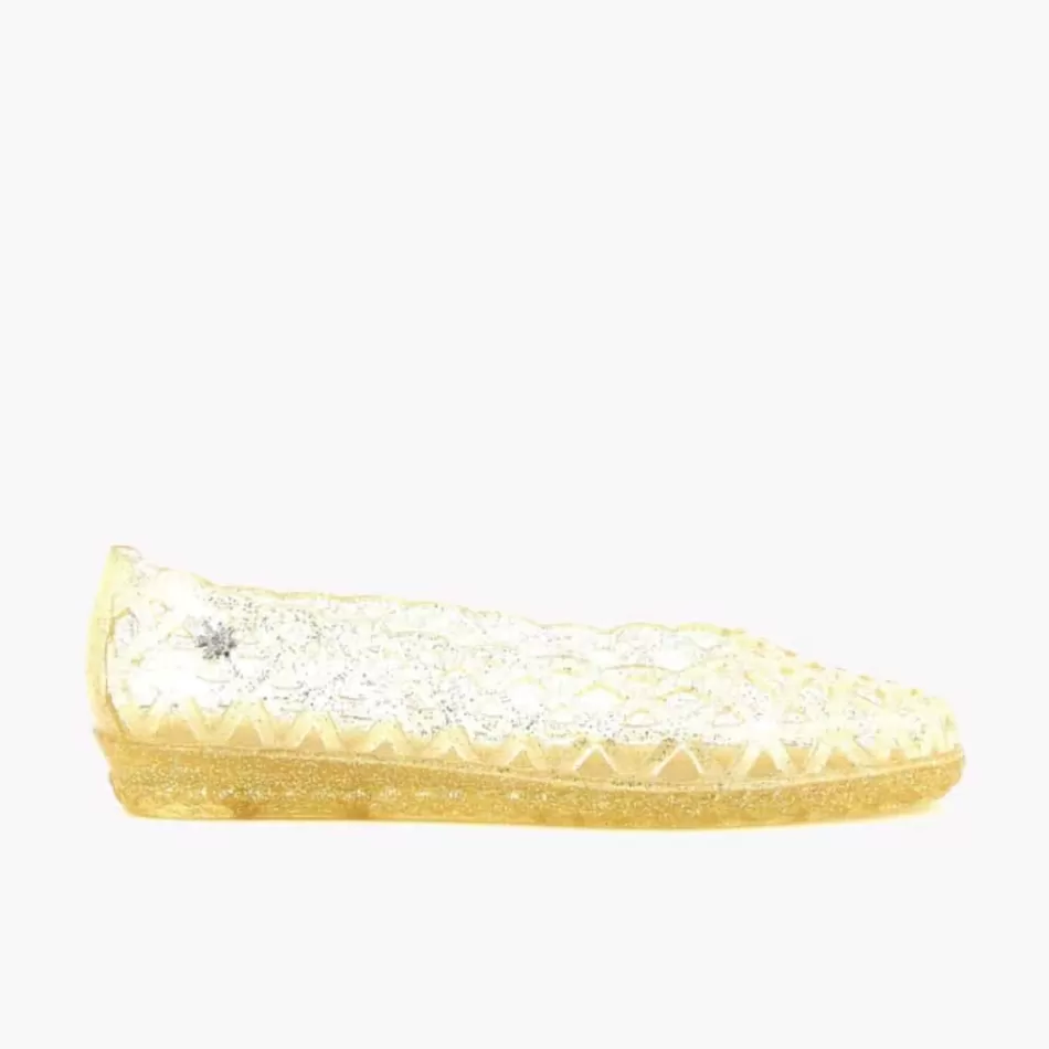 Outlet Méduse Sandales femme Jutam Doré Pailleté Meduse JutamDoréPailleté