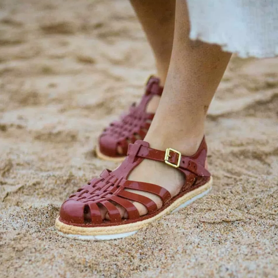 Outlet Méduse Sandales femme Suncorde terracotta Meduse Suncordeterracotta