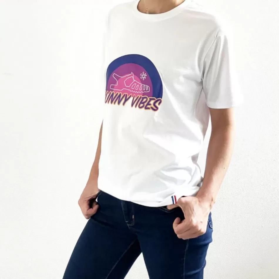 Online Méduse Textile T Shirt Blanc Imprimé Sunny vibes Meduse